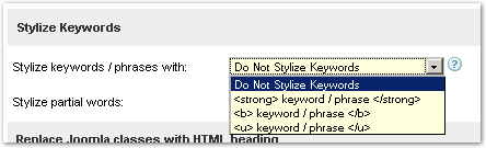 Stylize Keywords
