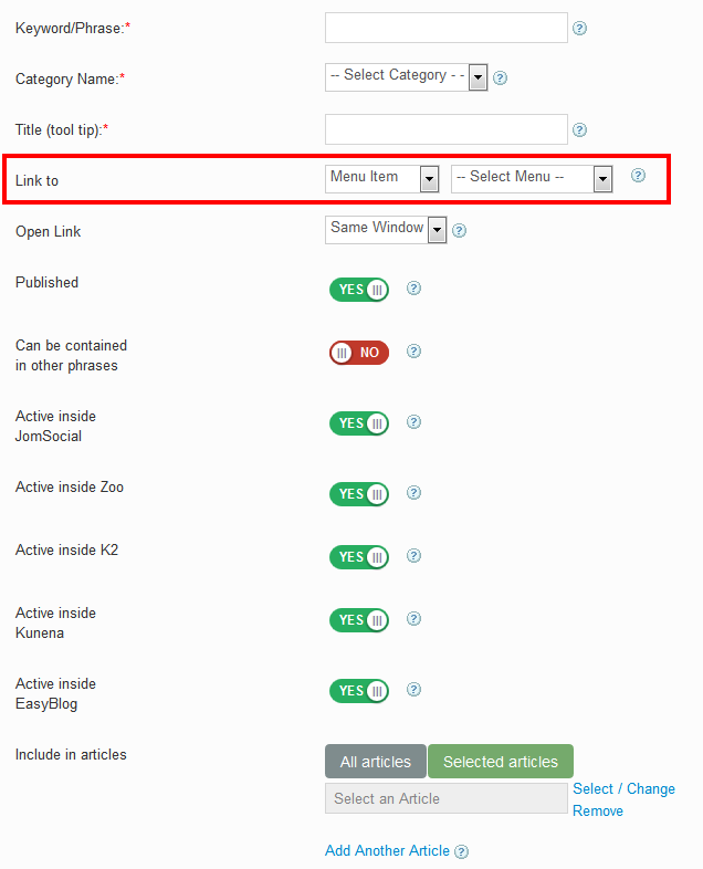 Joomla keywords hotsell